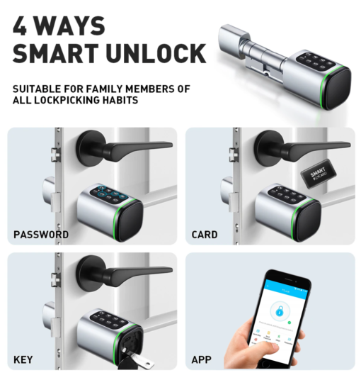 SMART CYLINDERS with keypad 3 TTLOCK MYSTIC LITE