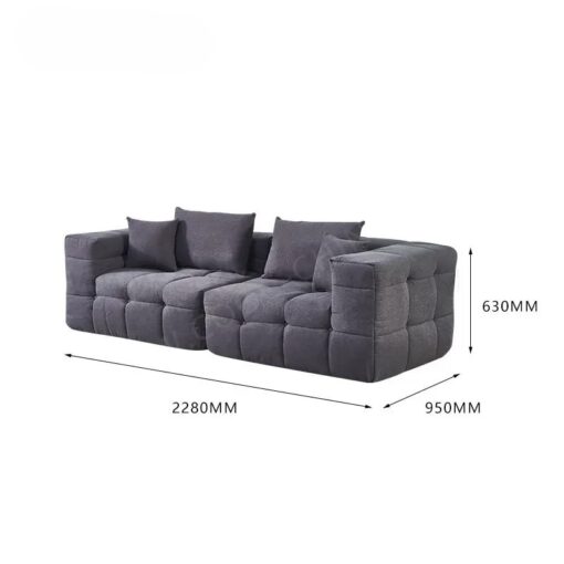 Sofa living room small apartment minimalist fabric sofa, vacuum compression roll package, high rebound sponge sofa, customizable - Image 5