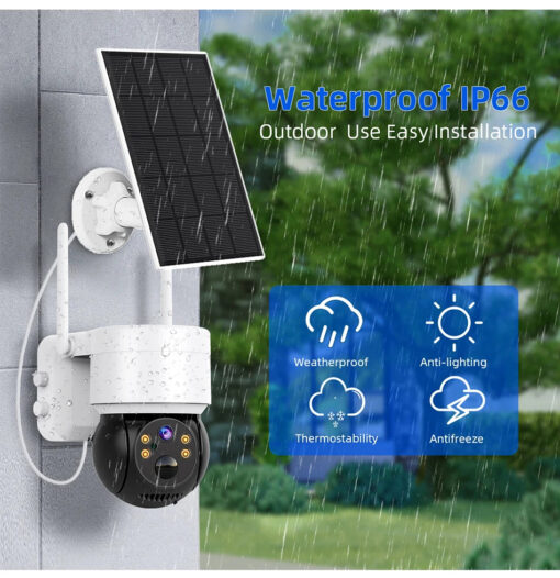 Outdoor Surveillance Camera with Solar panel - Image 3