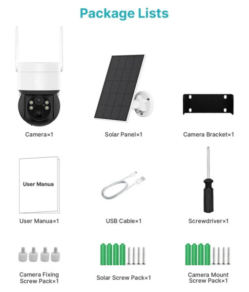 Outdoor Surveillance Camera with Solar panel - Image 11