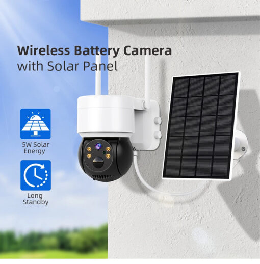 Outdoor Surveillance Camera with Solar panel - Image 2